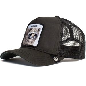 Goorin Bros Hat Black Trucker Snapback Bandit Racoon The Farm